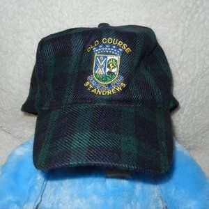St Andrews Scotland The Old Course Hat Cap Tartan plaid golf embroidery Snapback